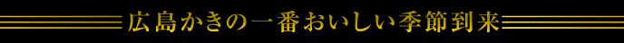 広島かきの一番おいしい季節到来