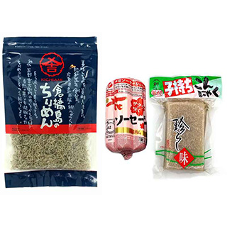倉橋島ちりめん・子持ちこんにゃく・花ソーセージのセット