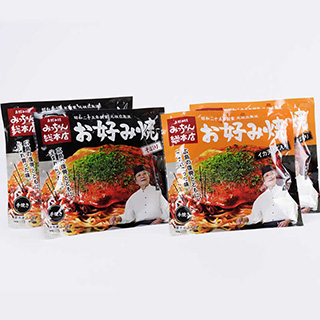 みっちゃん総本店　冷凍お好み焼　【広島流お好み焼　味くらべセット/そば入２枚　イカ天入２枚】