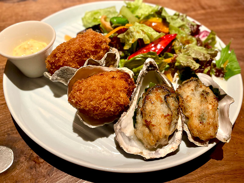 直送牡蠣のフライ・ソテー盛合せ